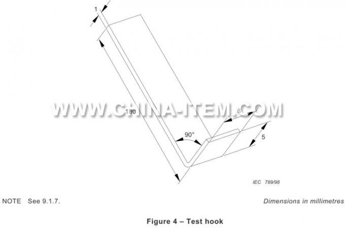 IEC 60065 Figure 4 - Test Hook