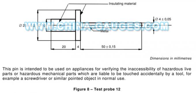 IEC61032 Figure 8 Test probe 12, Safety Test Probe 13 IEC61032 Fig. 9