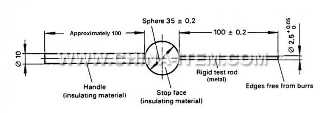 IEC61032 Test Probe,Test probe c, test probe d,2.5mm test probe,1mm test probe