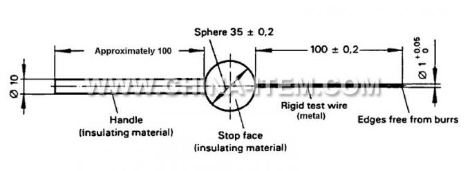 IEC61032 Test Probe,Test probe c, test probe d,2.5mm test probe,1mm test probe