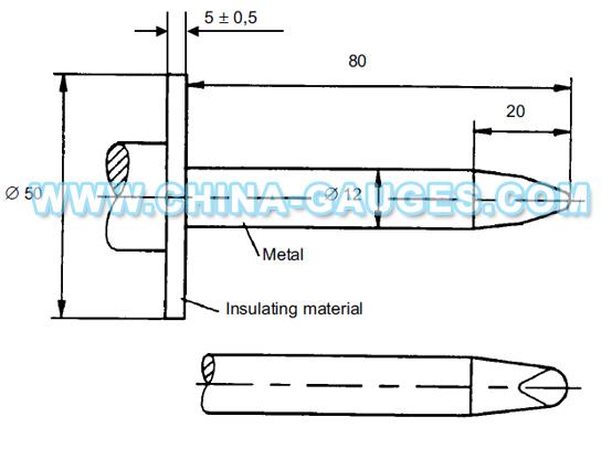 IEC 61032 Accessibility Test Probe with 75n Force,IEC61032 Rigid Test Probe