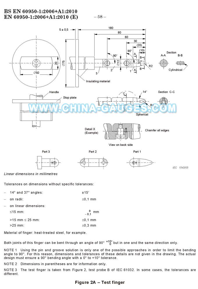 IEC Standard Articulated Test Probe with 10N Thrust, IEC 61032