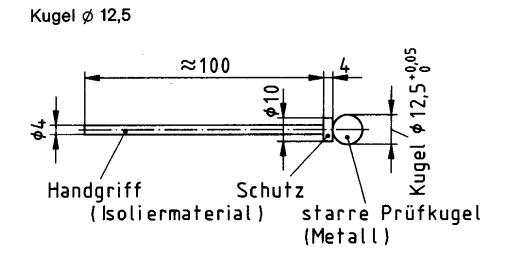 12.5 mm Test Sphere with Handle of DIN 40050