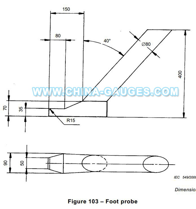 IEC60335 UL Standard Foot Test Probe