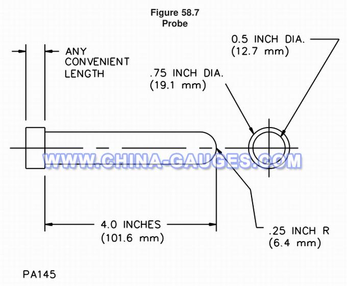 PA145 UL Test Rod Probe of UL982