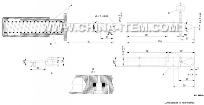 Finger Nail Test Probe IEC60335