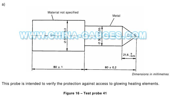 IEC61032 Test Probe 41 Test Thorn Probe