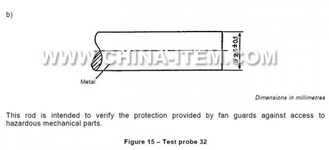 Test Probe 32 of IEC61032 - Test Thorn for Testing The Fan Prevention Safety