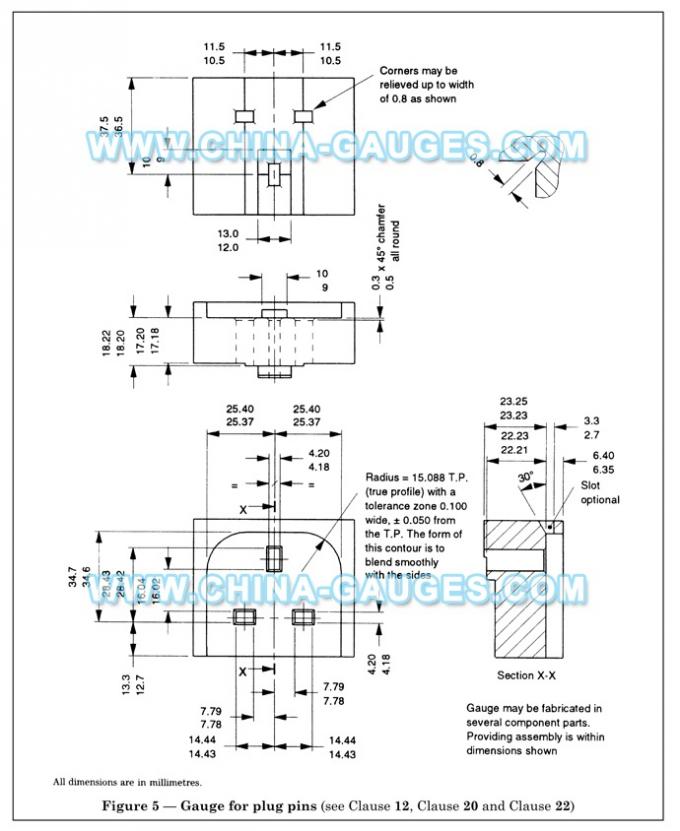 Gauge for Plug Pins BS 1363-1 Figure 5