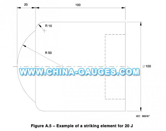 IEC 60068-2-75 Figure A.5 20J Vertical Hammers for IK10 Test Ehc Striking Element