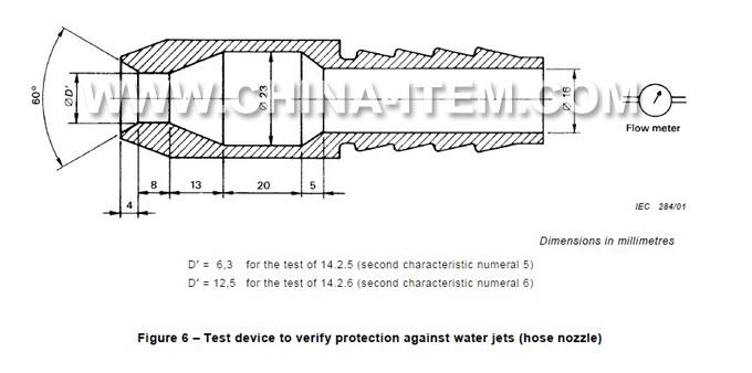 IPX5 and IPX6 Rain Spray Test Apparatus