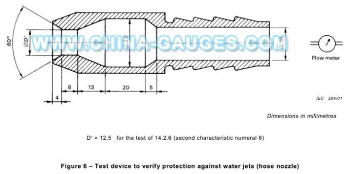 IPX6 Jet Nozzle of Diameter 12,5 mm