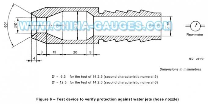 Water Jets Nozzle Test Device of IPX5 and IPX6